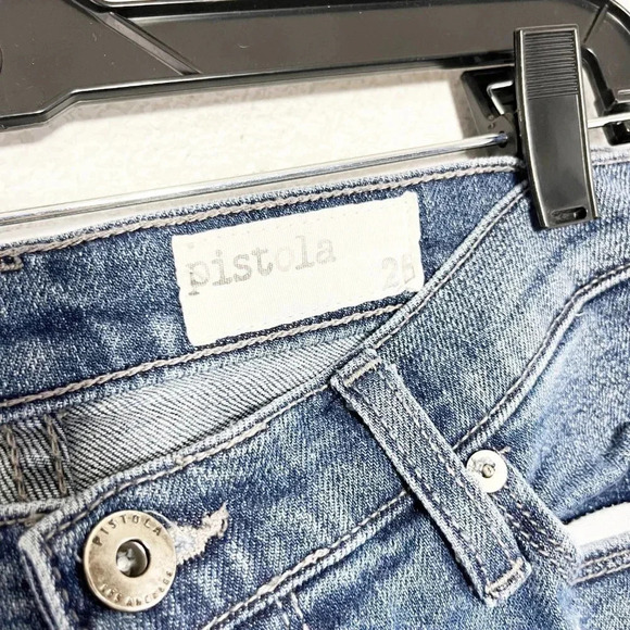 Pistola Mid Rise Distressed Skinny Jeans Women's Waist Size 26 - Picture 6 of 8